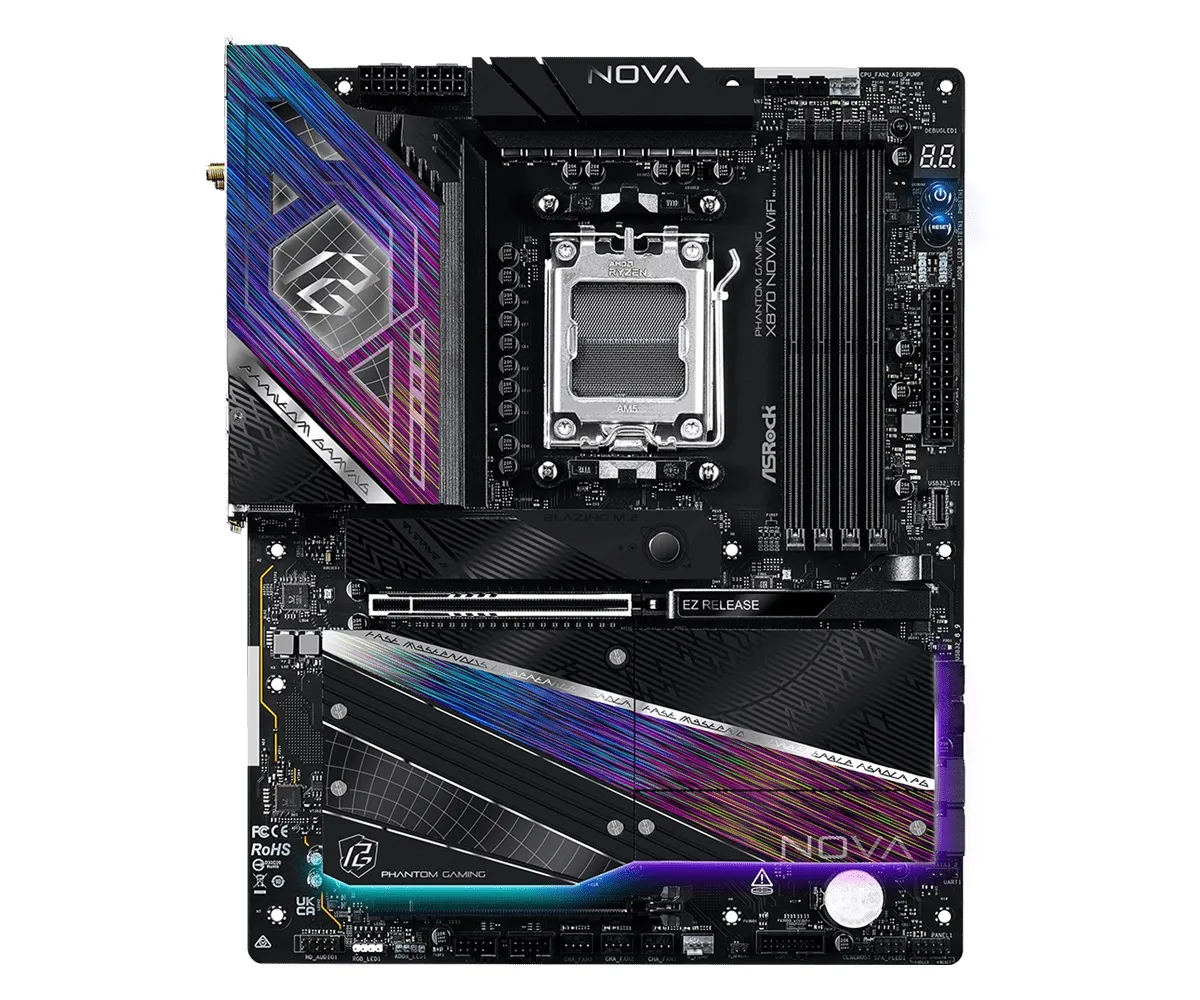 Материнська плата ASRock X870 Nova WiFi Socket AM5 - мініатюра 2