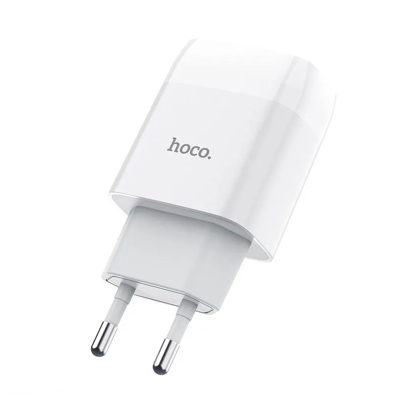 Зарядний пристрій Hoco C72A Glorious (1USB, 2.1А) White (6931474712998) + кабель Lightning - мініатюра 2