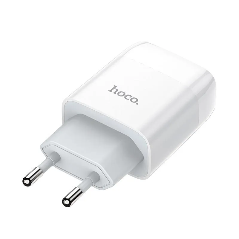 Зарядний пристрій Hoco C72A Glorious (1USB, 2.1А) White (6931474712998) + кабель Lightning - мініатюра 3