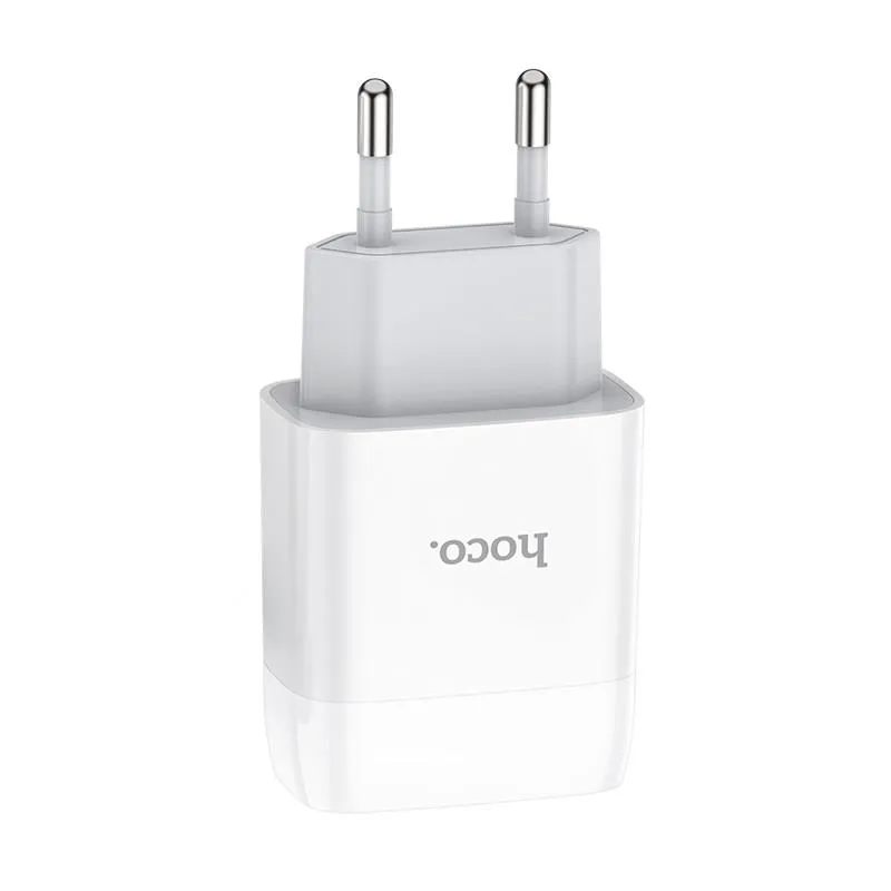 Зарядний пристрій Hoco C72A Glorious (1USB, 2.1А) White (6931474712998) + кабель Lightning - мініатюра 5