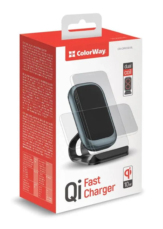 Бездротовий зарядний пристрій ColorWay Wireless Stand 10W Blue (CW-CHW30Q-BL) - мініатюра 10