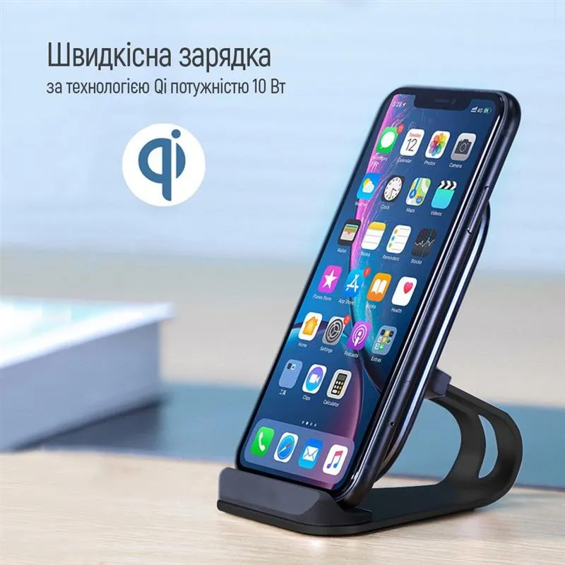 Бездротовий зарядний пристрій ColorWay Wireless Stand 10W Blue (CW-CHW30Q-BL) - мініатюра 6