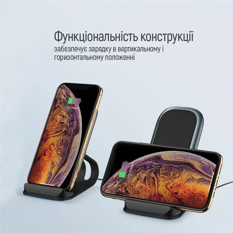 Бездротовий зарядний пристрій ColorWay Wireless Stand 10W Blue (CW-CHW30Q-BL) - мініатюра 8