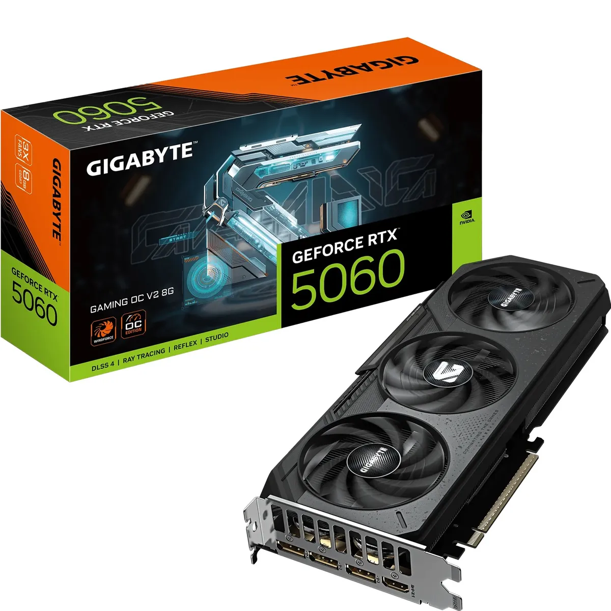 Відеокарта GF RTX 5060 8GB GDDR7 Gaming OC V2 Gigabyte (GV-N5060GAMING OCV2-8GD) - мініатюра 10