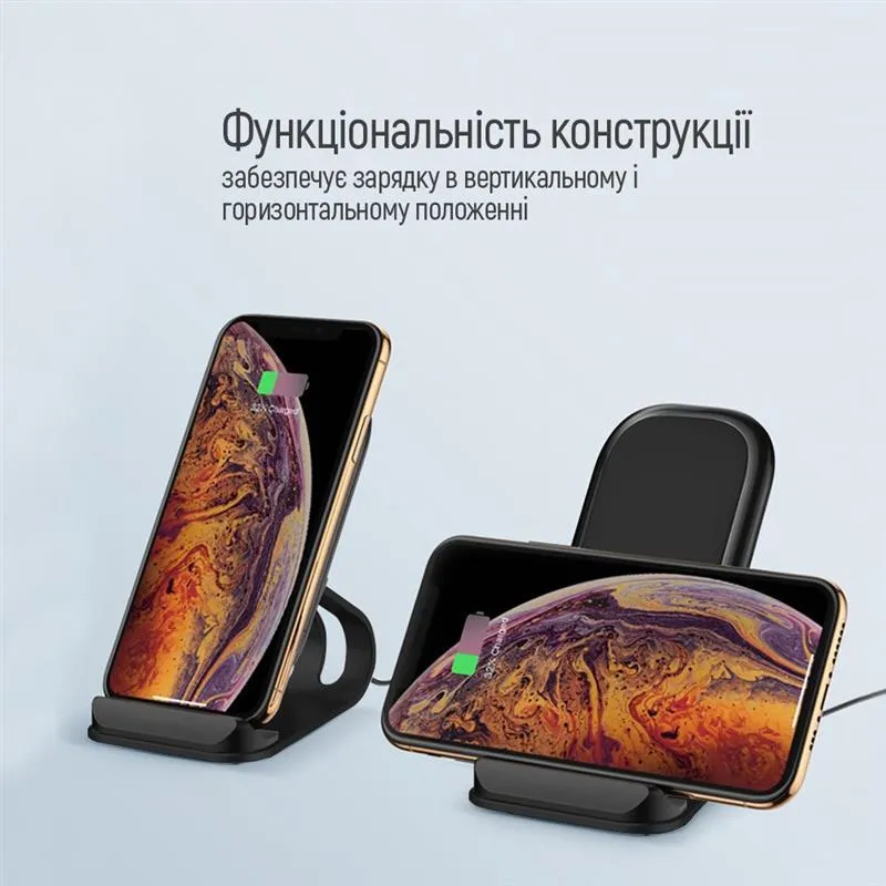 Бездротовий зарядний пристрій ColorWay Wireless Stand 15W Black (CW-CHW31Q-BK) - мініатюра 8