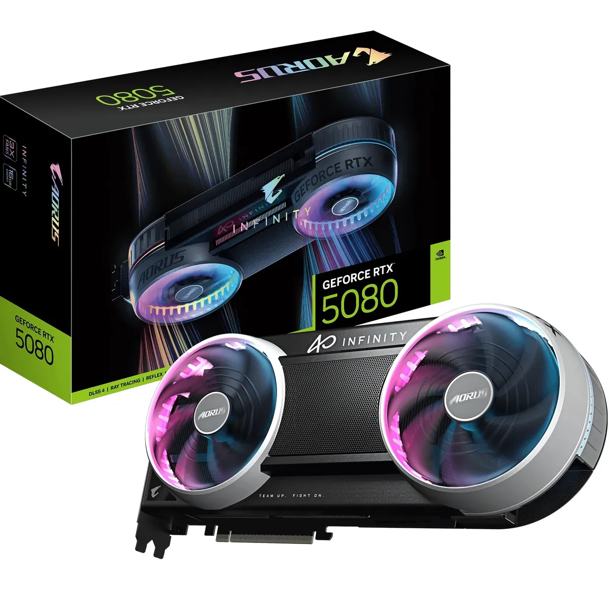 Відеокарта GF RTX 5080 16GB GDDR7 Aorus Infinity Gigabyte (GV-N5080AORUS IF-16GD) - мініатюра 10