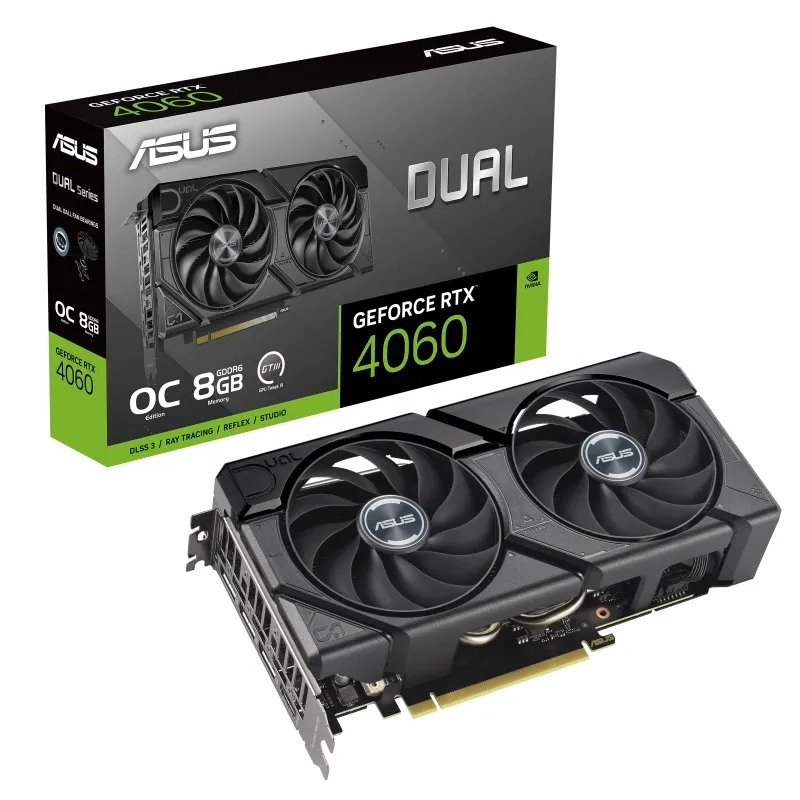 Відеокарта GF RTX 4060 8GB GDDR6 Dual Evo OC Asus (DUAL-RTX4060-O8G-EVO) - зображення 1