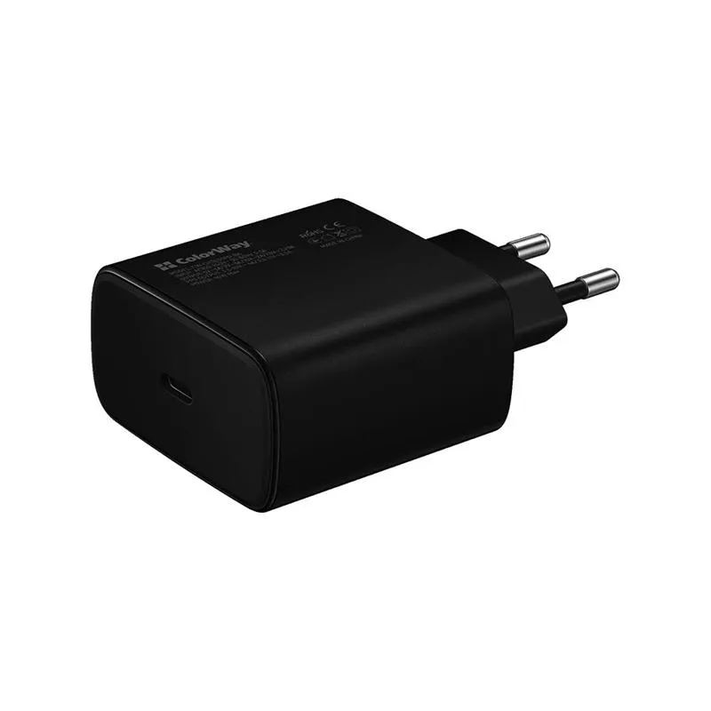 Мережевий зарядний пристрій ColorWay Power Delivery Port PPS (1USB-Cx3A) (45W) Black (CW-CHS034PD-BK) - мініатюра 2