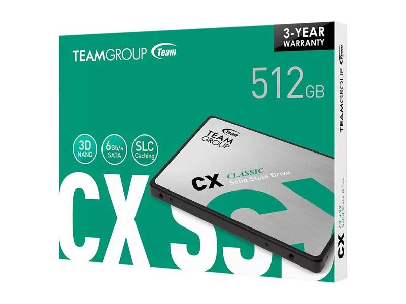 Накопичувач SSD  512GB Team CX2 2.5" SATAIII 3D TLC (T253X6512G0C101) - мініатюра 3