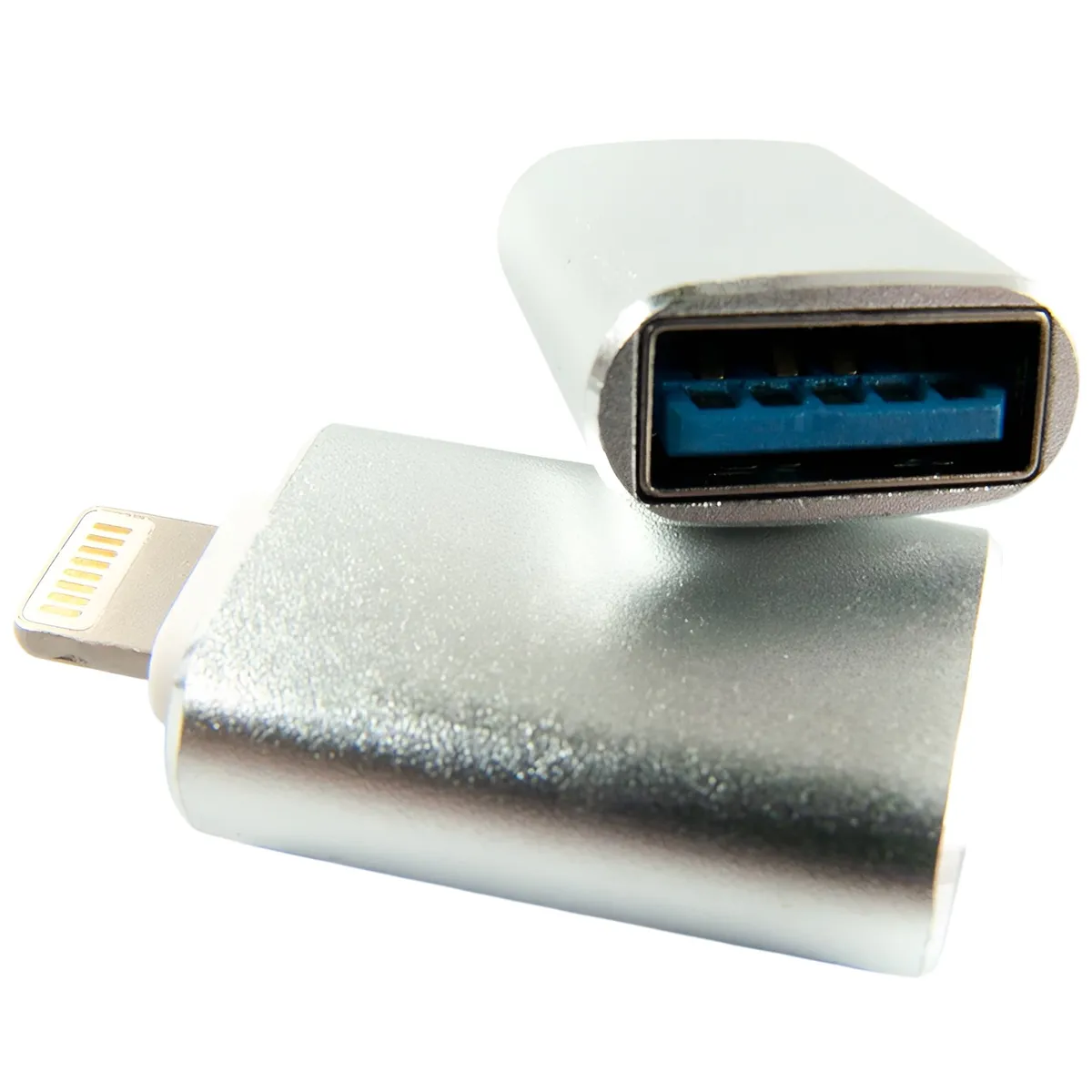 Адаптер Dengos OTG USB-Lightning Silver (ADP-016) - мініатюра 2