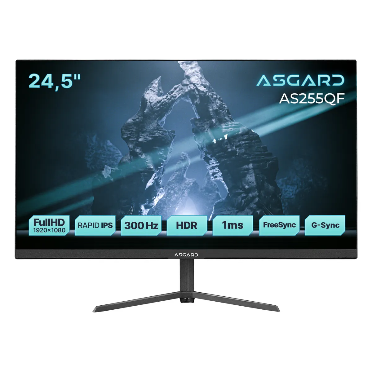 Монітор ASGARD Gaming 24.5" AS255QF IPS Black 300Hz - зображення 1