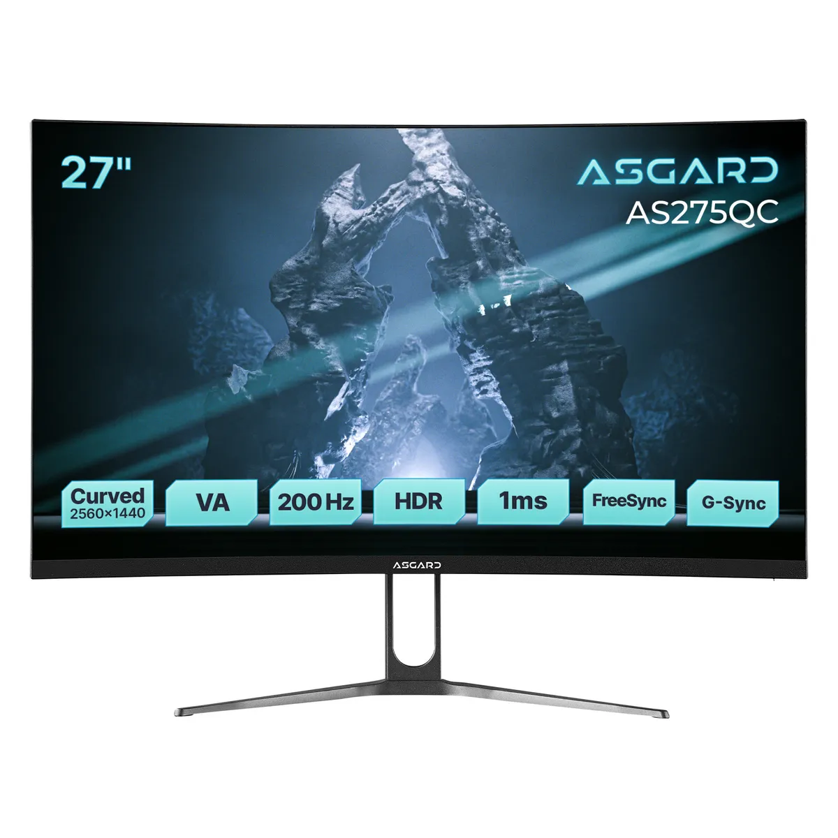 Монітор ASGARD Gaming 27" AS275QC VA Black Curved 200Hz - зображення 1