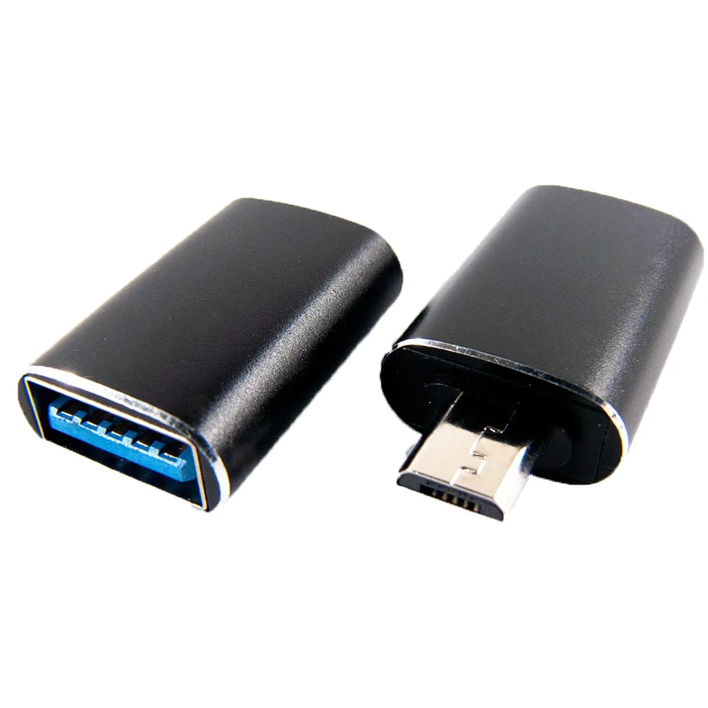 Адаптер Dengos OTG USB-microUSB Black (ADP-017) - зображення 1
