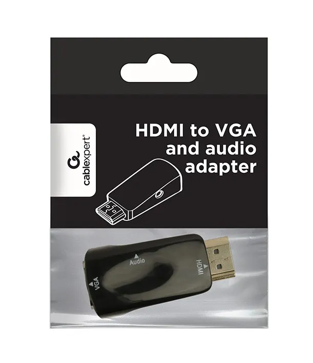 Адаптер Cablexpert HDMI - VGA V 1.4 (M/F), Black (A-HDMI-VGA-02) - мініатюра 4