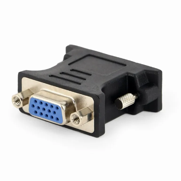 Адаптер Cablexpert DVI - VGA (M/F), Black (A-DVI-VGA-BK) - зображення 1