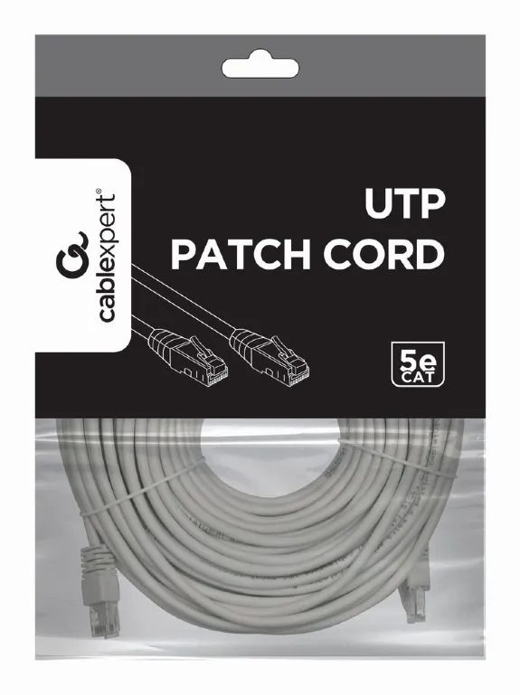 Патч-корд UTP Cablexpert (PP12-30M) літий, 50u "штекер із засувкою, 30 м, сірий - зображення 1