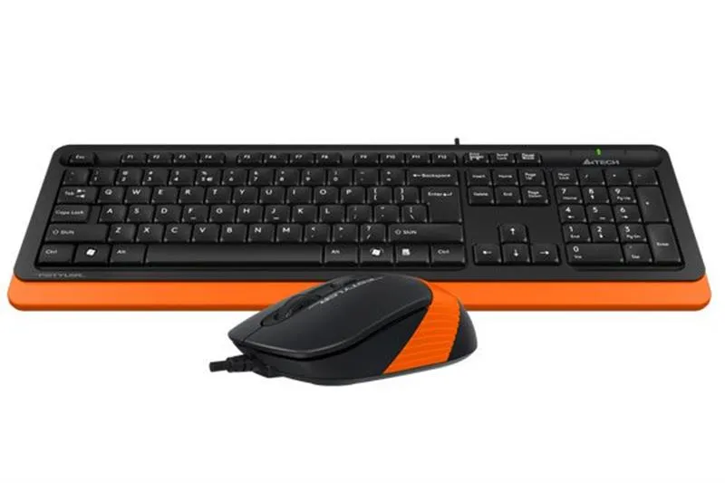 Комплект (клавіатура, миша) A4Tech F1010 Black/Orange - мініатюра 2