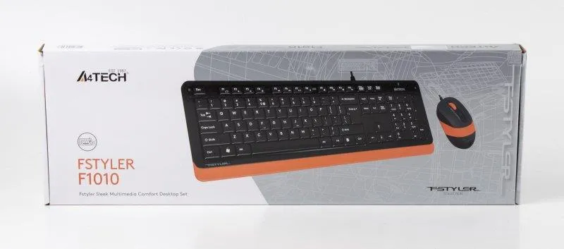 Комплект (клавіатура, миша) A4Tech F1010 Black/Orange - мініатюра 3