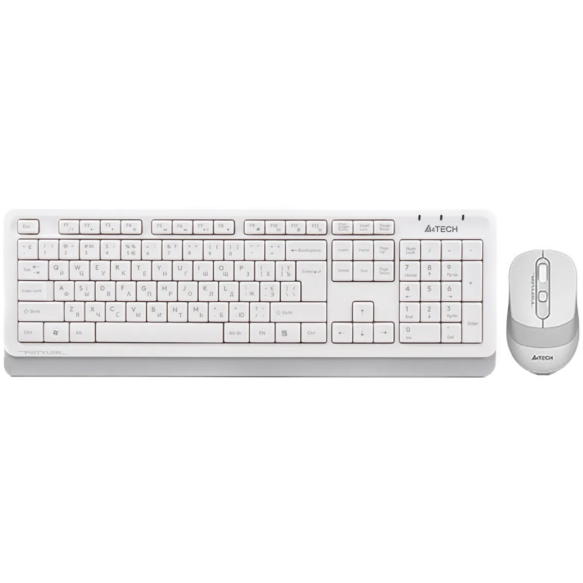 Комплект (клавіатура, миша) бездротовий A4Tech Fstyler FG1010 White - зображення 1