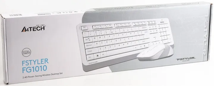 Комплект (клавіатура, миша) бездротовий A4Tech Fstyler FG1010 White - мініатюра 3