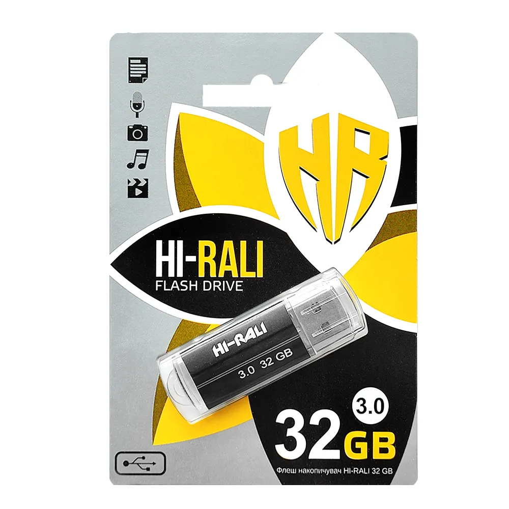 Флеш-накопичувач USB3.0 32GB Hi-Rali Corsair Series Black (HI-32GB3CORBK) - мініатюра 2