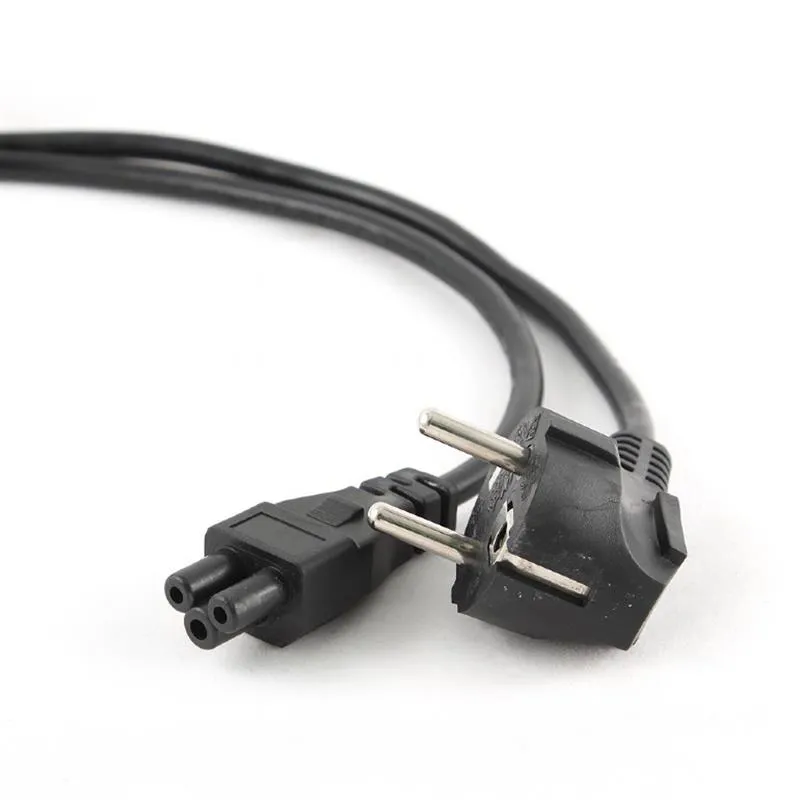 Кабель силовий (PC-186-ML12-1M) CEE7/7-C5, 1 м, VDE, 3х0.75 мм, з заземленням, чорний - мініатюра 2