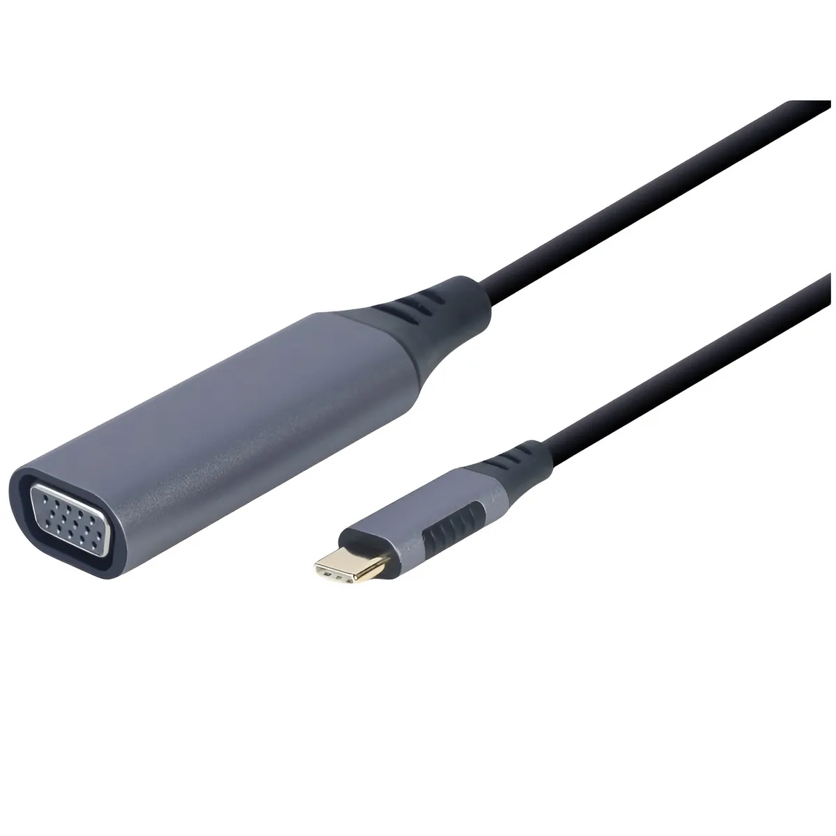 Адаптер Cablexpert VGA - USB Type-C (F/M), 0.15 м, Black (A-USB3C-VGA-01) - мініатюра 2