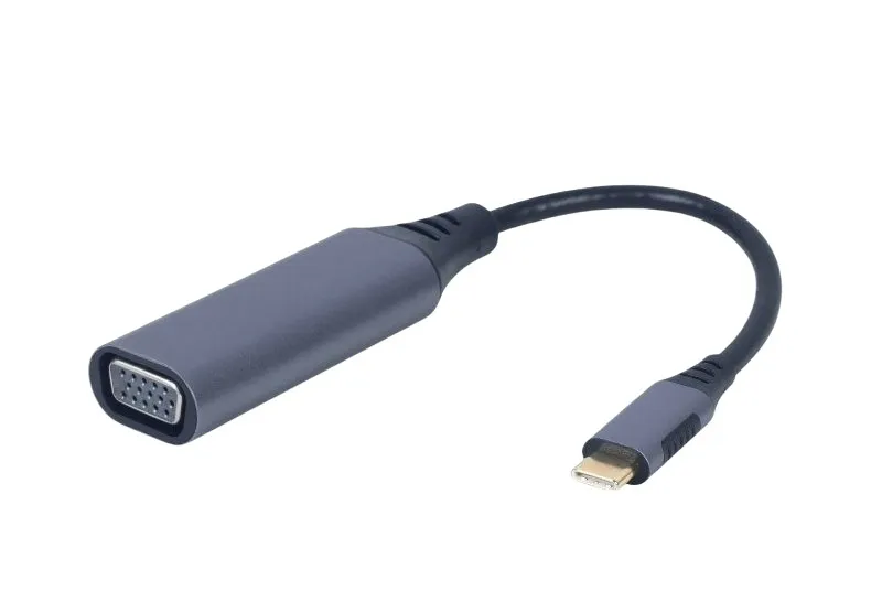 Адаптер Cablexpert VGA - USB Type-C (F/M), 0.15 м, Black (A-USB3C-VGA-01) - мініатюра 3
