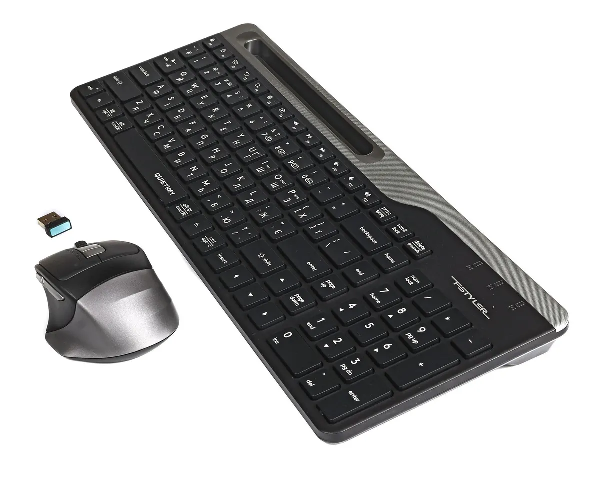 Комплект (клавіатура, миша) бездротовий A4Tech FB2535CS Smoky Grey - зображення 1