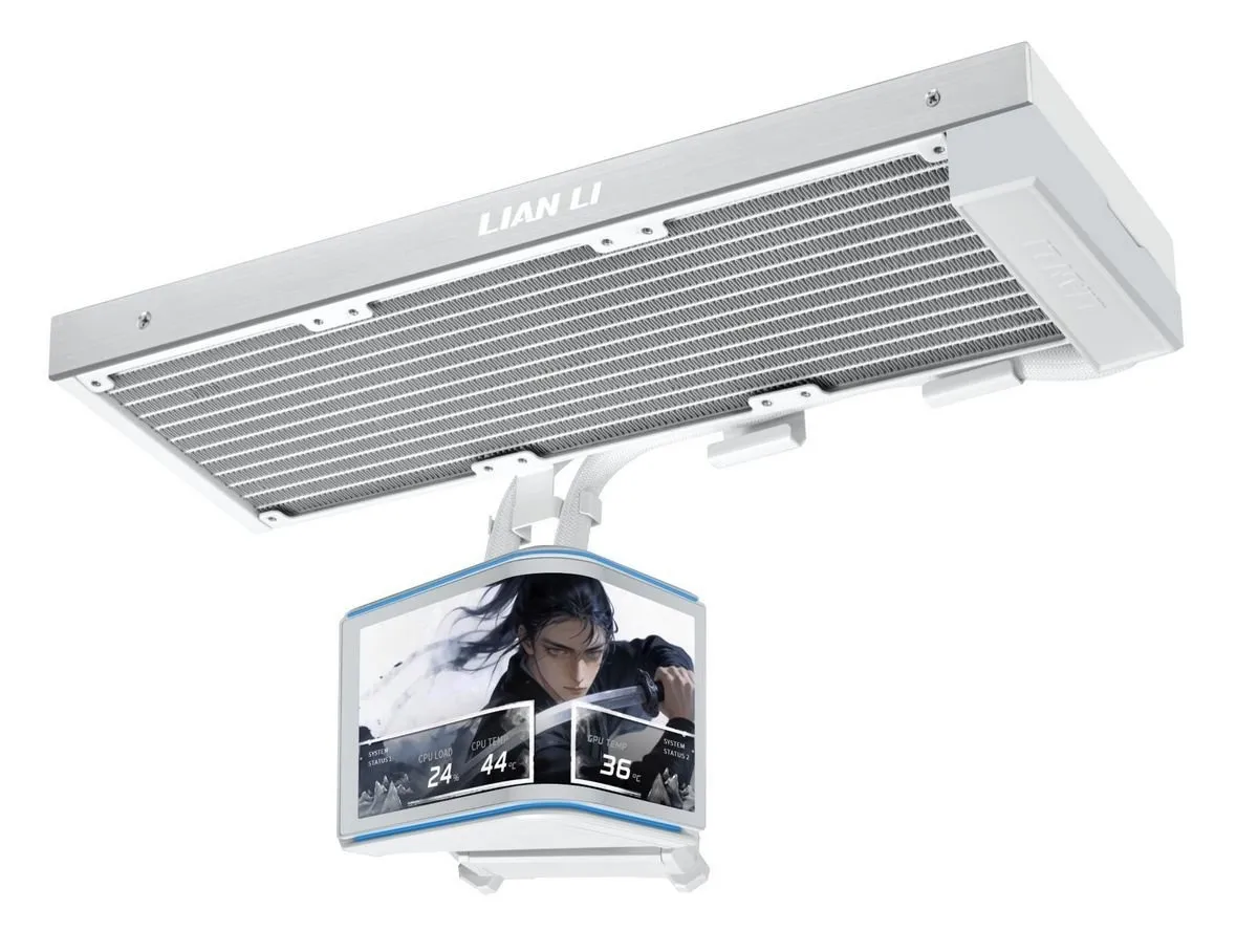 Система водяного охолодження Lian Li HydroShift II OLED Curved 360 Fanless White (G89.GHS2OLDC36NW.00) - мініатюра 2