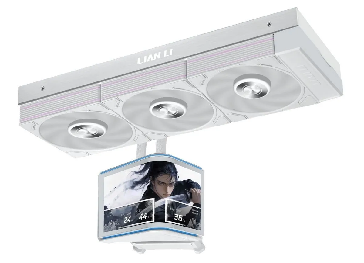 Система водяного охолодження Lian Li HydroShift II OLED Curved 360 P28 White (G89.GHS2OLDC36PW.00) - мініатюра 2