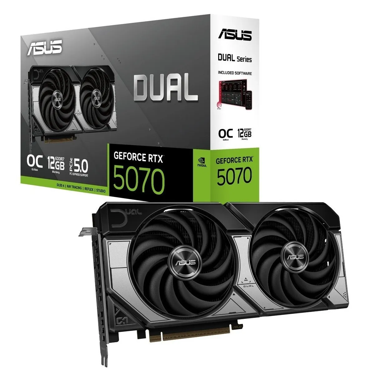 Відеокарта GF RTX 5070 12GB GDDR7 Dual OC Asus (DUAL-RTX5070-O12G) - зображення 1