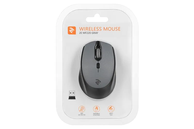 Миша бездротова 2E MF220 WL Grey (2E-MF220WB) USB - мініатюра 4