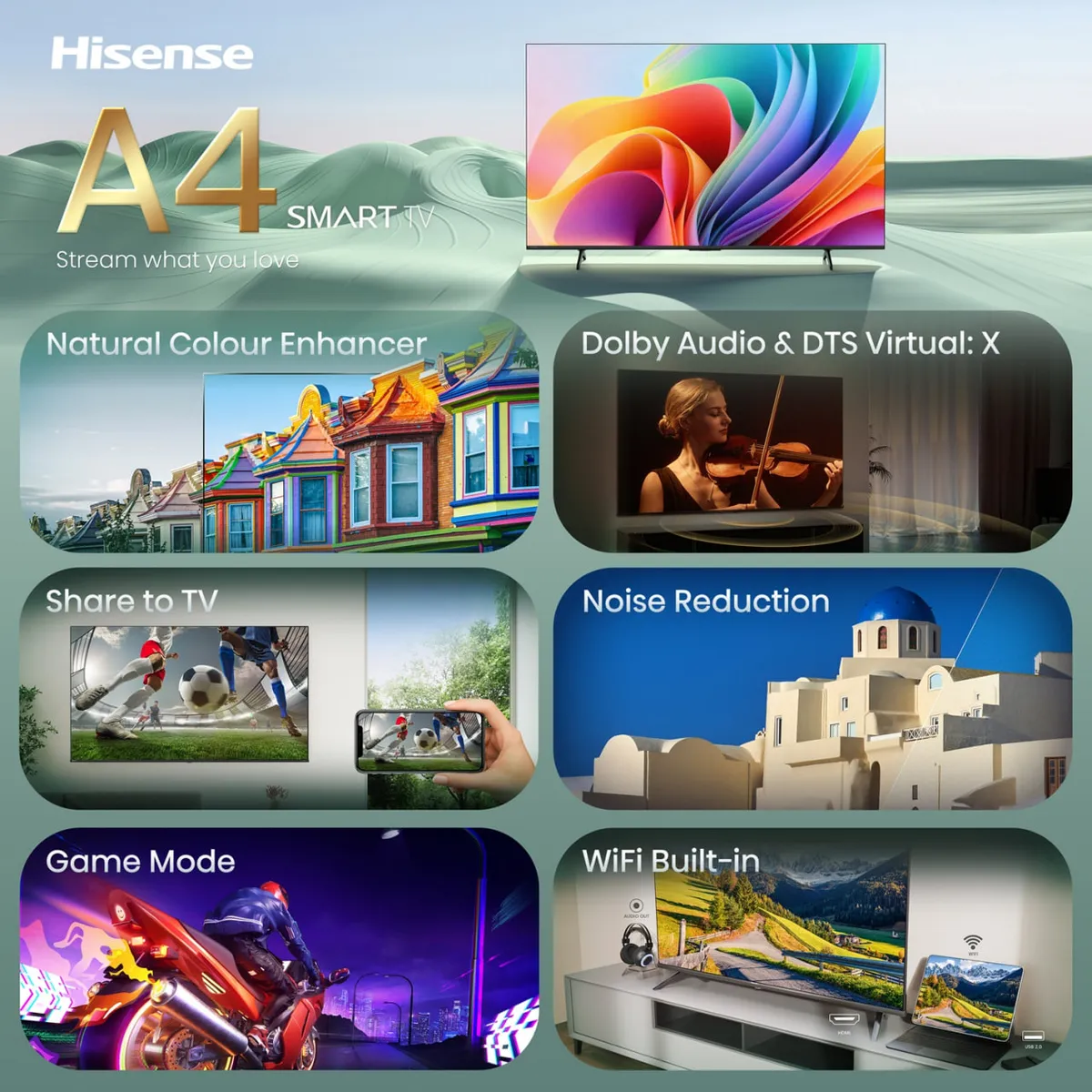 Телевізор Hisense 40A4S - мініатюра 3