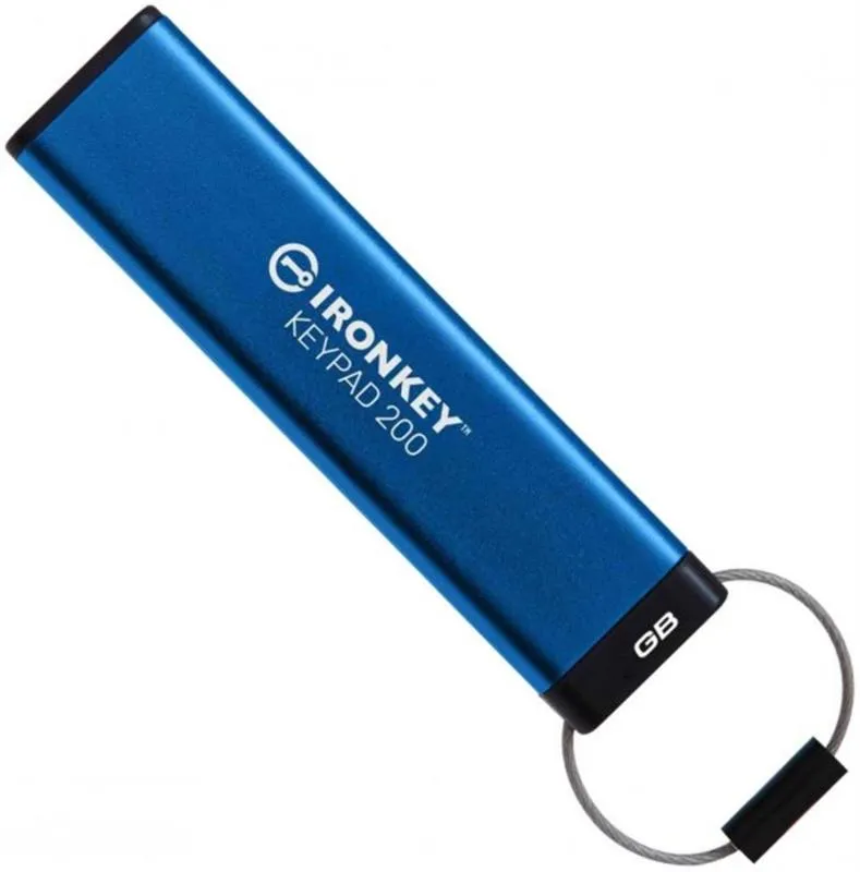 Флеш-накопичувач USB3.2 128GB Kingston IronKey Keypad 200 Type-C Blue (IKKP200C/128GB) - мініатюра 2