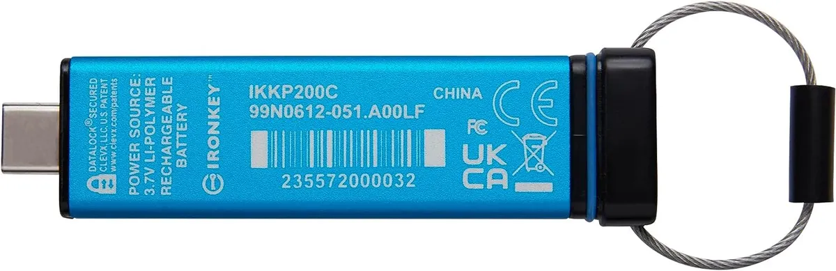 Флеш-накопичувач USB3.2 128GB Kingston IronKey Keypad 200 Type-C Blue (IKKP200C/128GB) - мініатюра 5