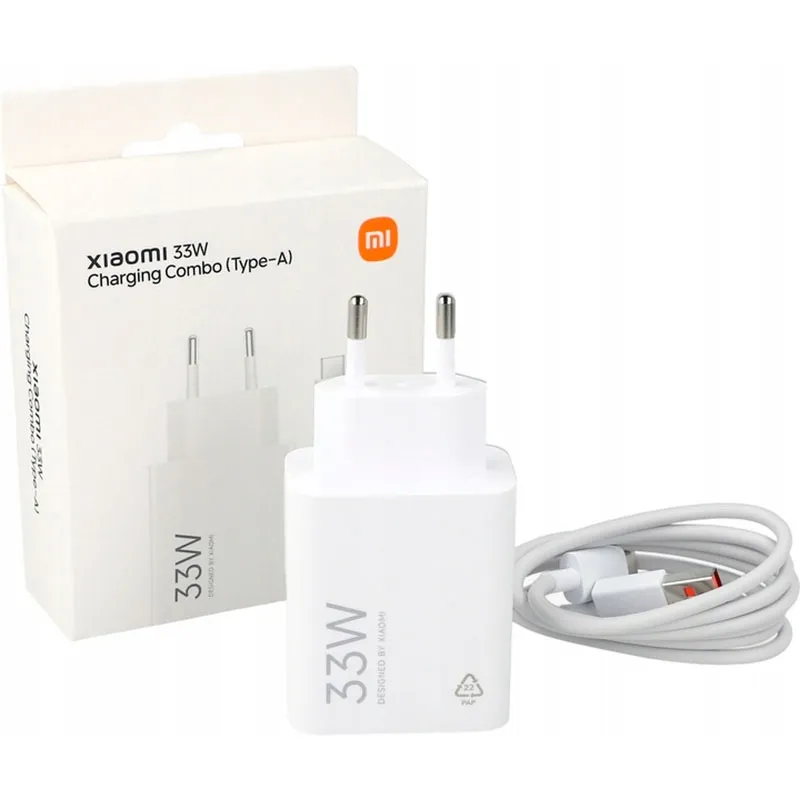 Зарядний пристрій Xiaomi 33W Charging Combo USB-A White (BHR9956EU) + кабель Type-C - мініатюра 2