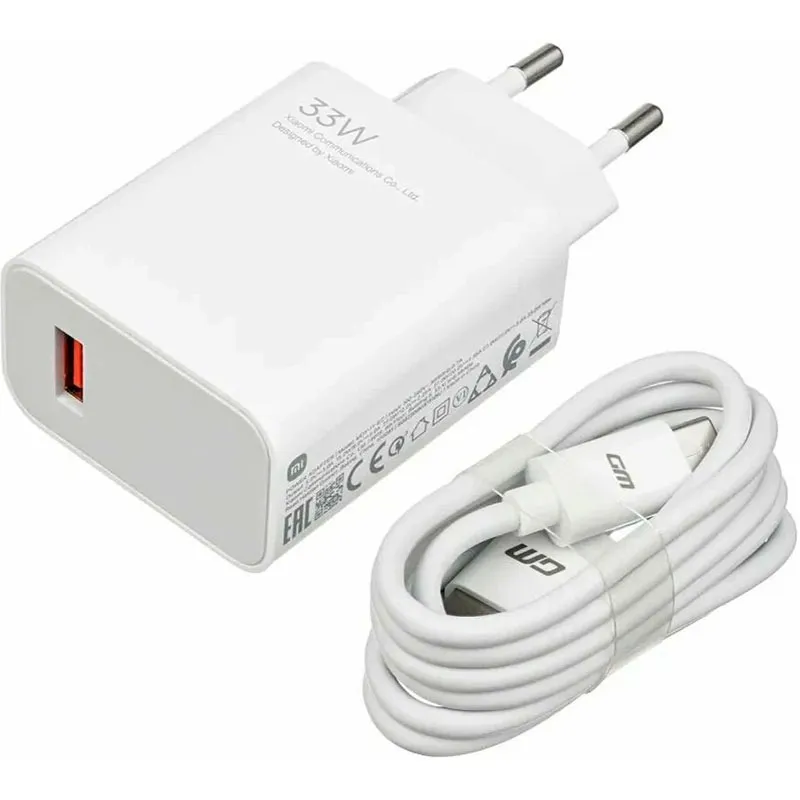 Зарядний пристрій Xiaomi 33W Charging Combo USB-A White (BHR9956EU) + кабель Type-C - мініатюра 3