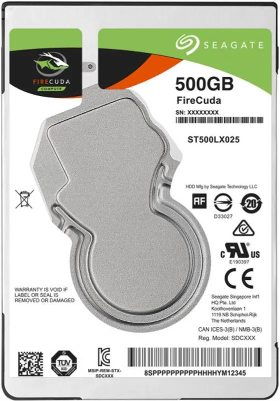 Накопичувач HDD 2.5" SATA  500GB Seagate FireCuda 5400rpm 128MB (ST500LX025) - зображення 1