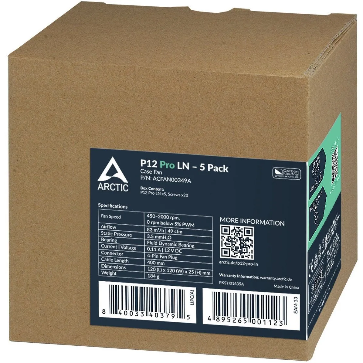 Вентилятор Arctic P12 Pro LN - 5 Pack (ACFAN00349A) - мініатюра 7