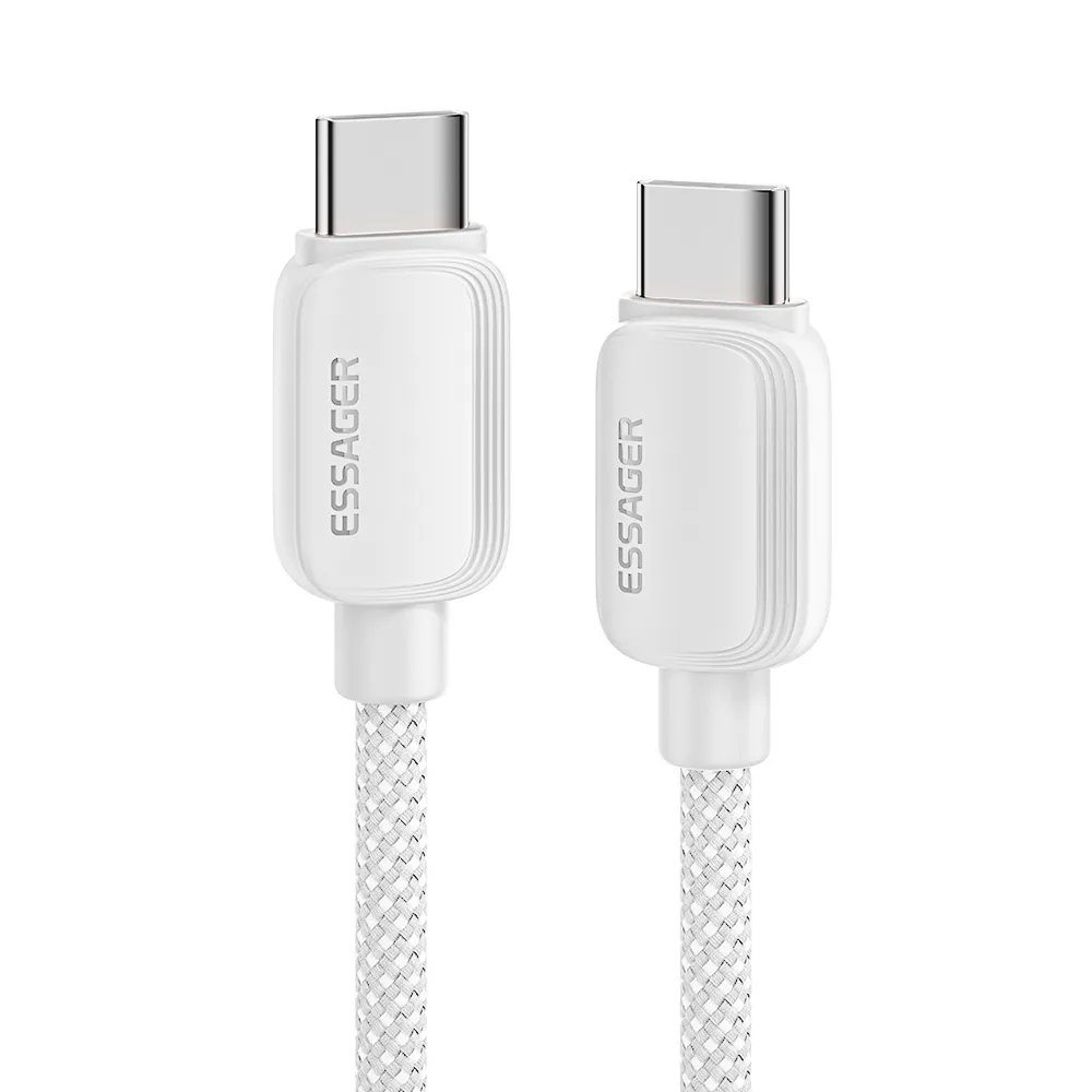 Кабель Essager Breeze USB Type-C - USB Type-C (M/M), 100W, 2 м White (EXCTT1-WLA02-P) - зображення 1
