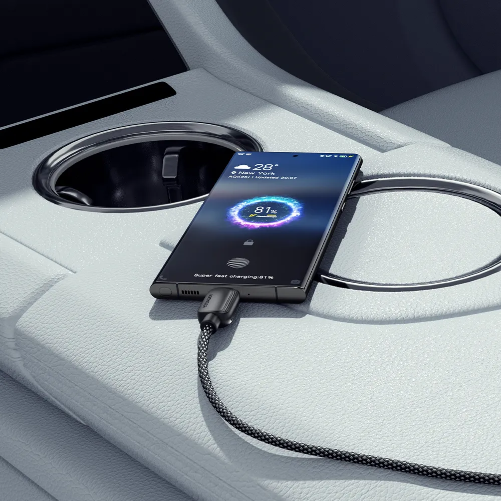 Кабель Essager Breeze USB Type-C - USB Type-C (M/M), 100W, 3 м Black (EXCTT1-WLC01-P) - мініатюра 4