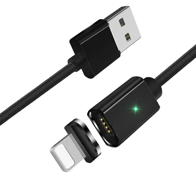 Кабель Essager Magic Power Magnetic USB - Lightning (M/M), 1 м Black (EXCCXL-ML01) - зображення 1