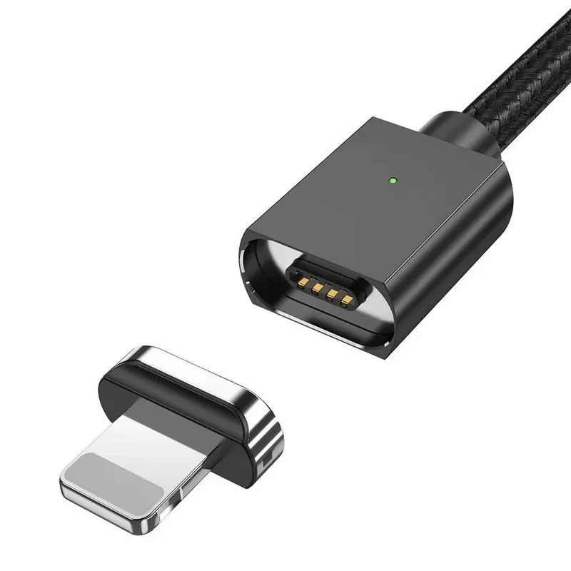 Кабель Essager Magic Power Magnetic USB - Lightning (M/M), 1 м Black (EXCCXL-ML01) - мініатюра 2