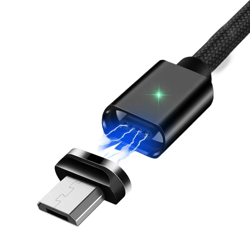 Кабель Essager Magic Power Magnetic USB - MicroUSB (M/M), 1 м Black (EXCCXM-ML01) - мініатюра 2