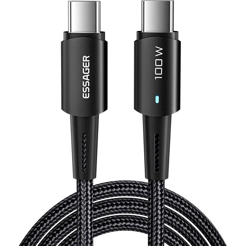 Кабель Essager Sunset USB Type-C - USB Type-C (M/M), 100W, 2 м Black (EXCTT1-CGA01) - зображення 1