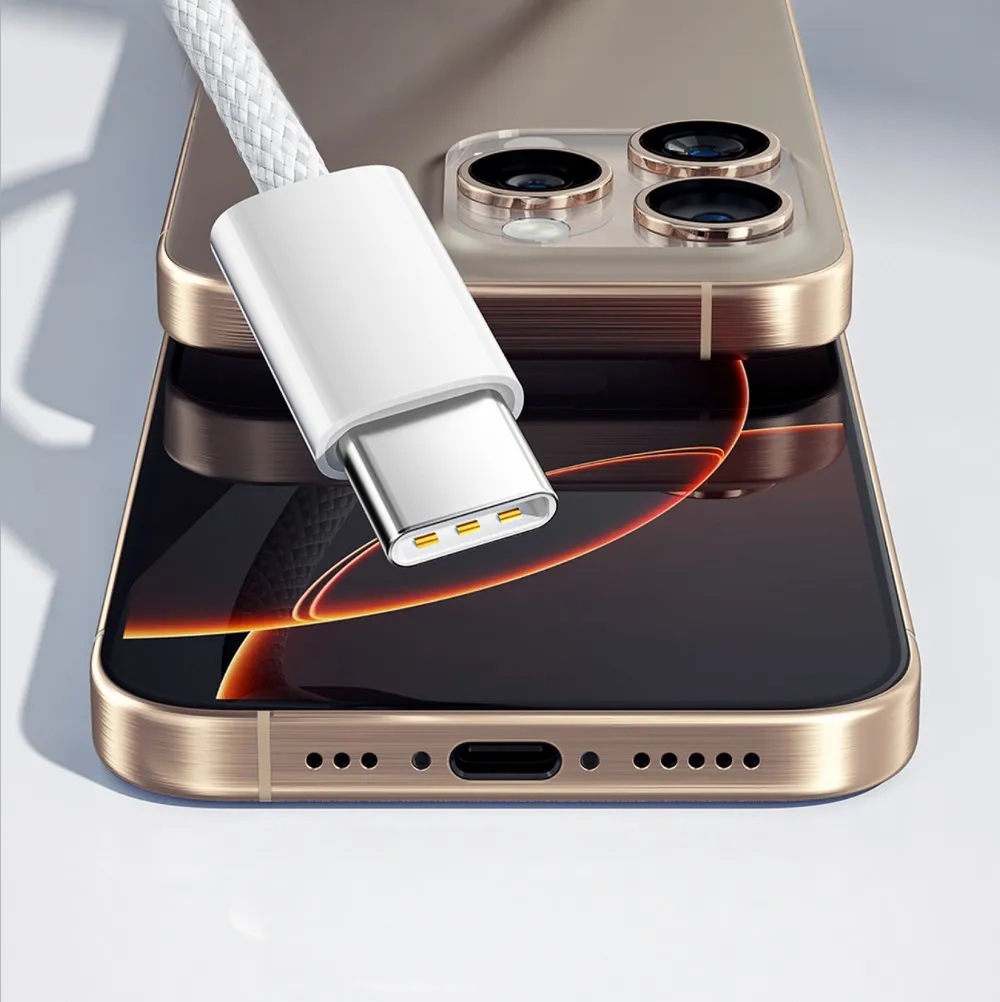 Мережевий зарядний пристрій Essager Vanjane 20W USB-C White (EFJB02-JSTT2-T) + кабель USB Type-C - мініатюра 3