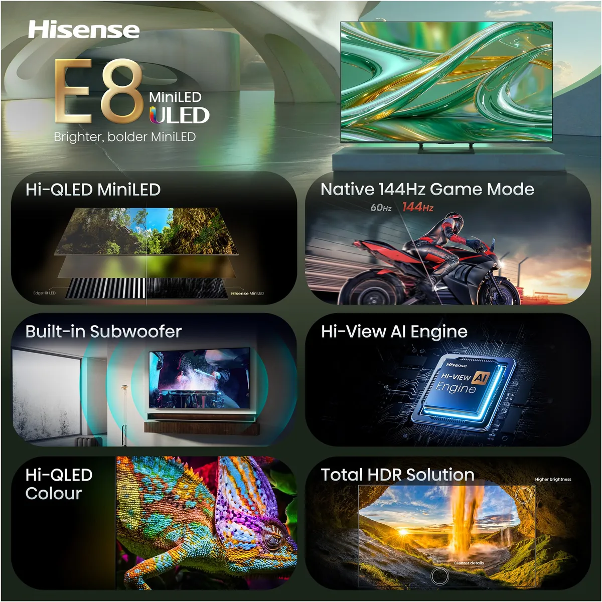 Телевізор Hisense 55E8S - мініатюра 3