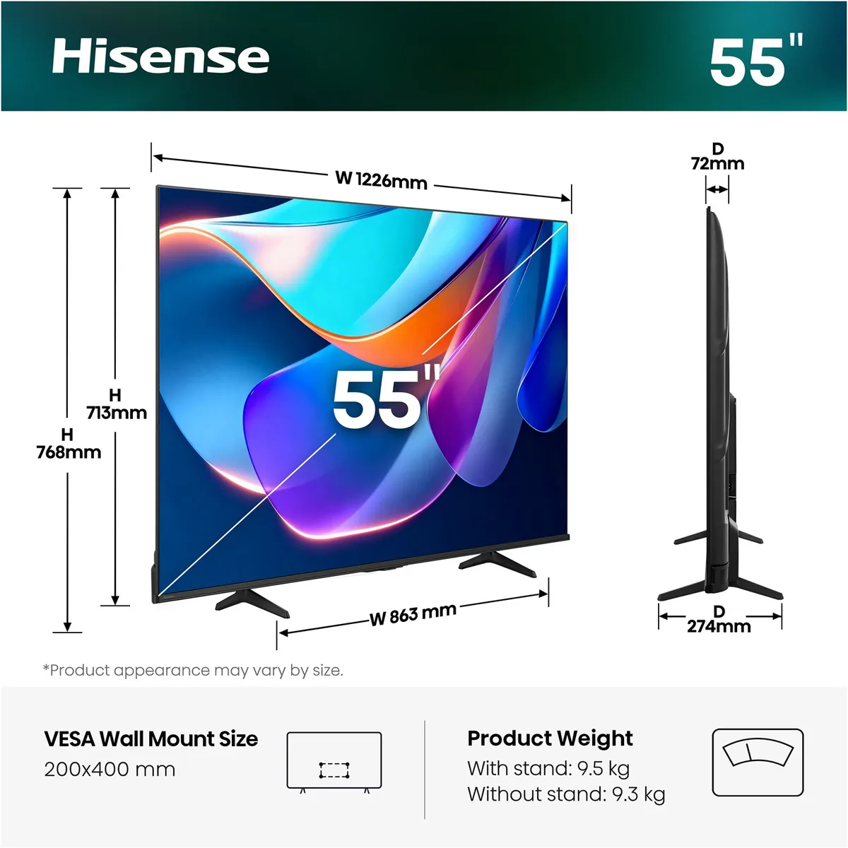 Телевізор Hisense 55A6S - мініатюра 2