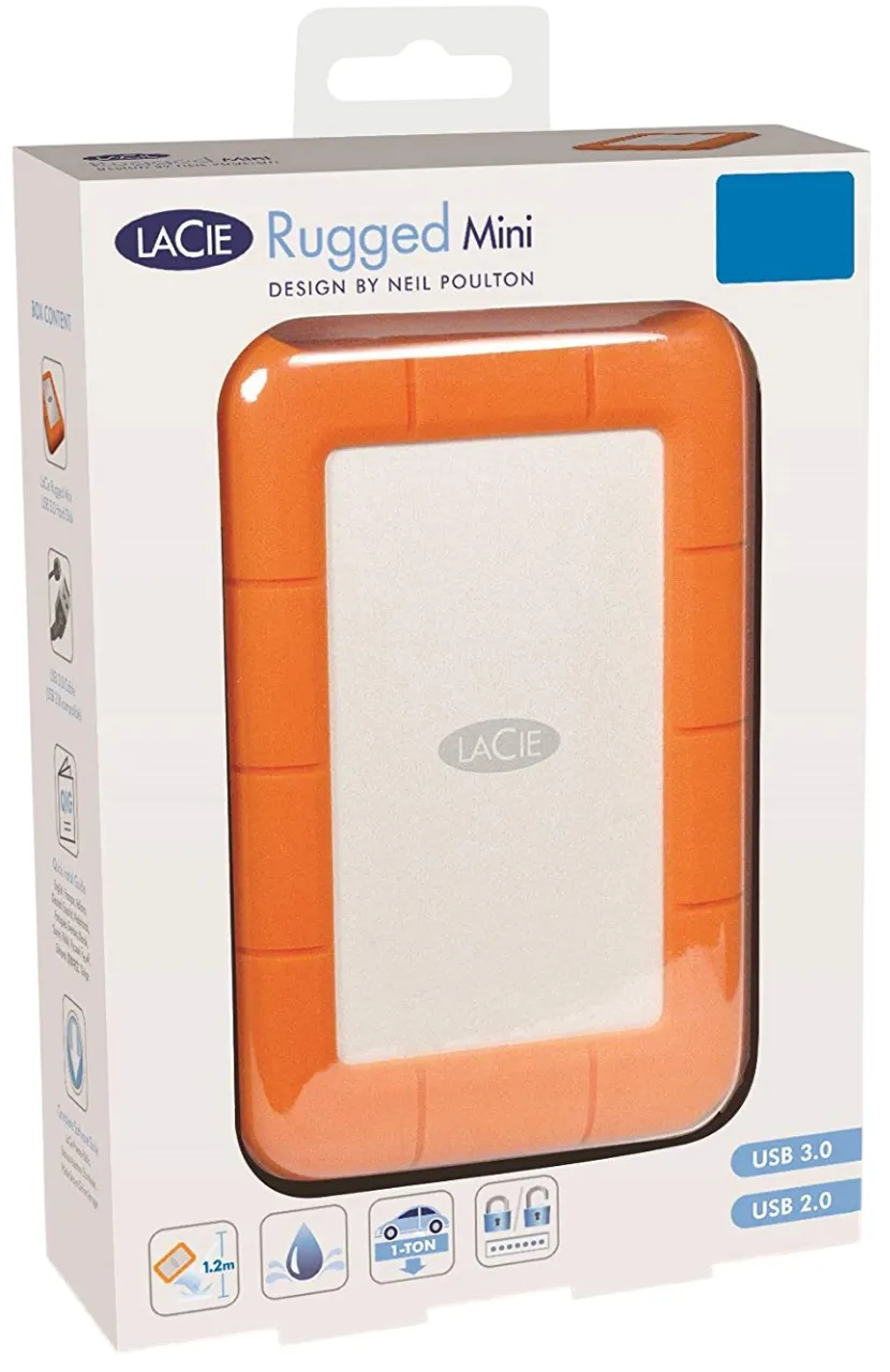 Накопитель внешний HDD 2.5" USB 2.0TB LaCie Rugged Mini (LAC9000298) - мініатюра 8